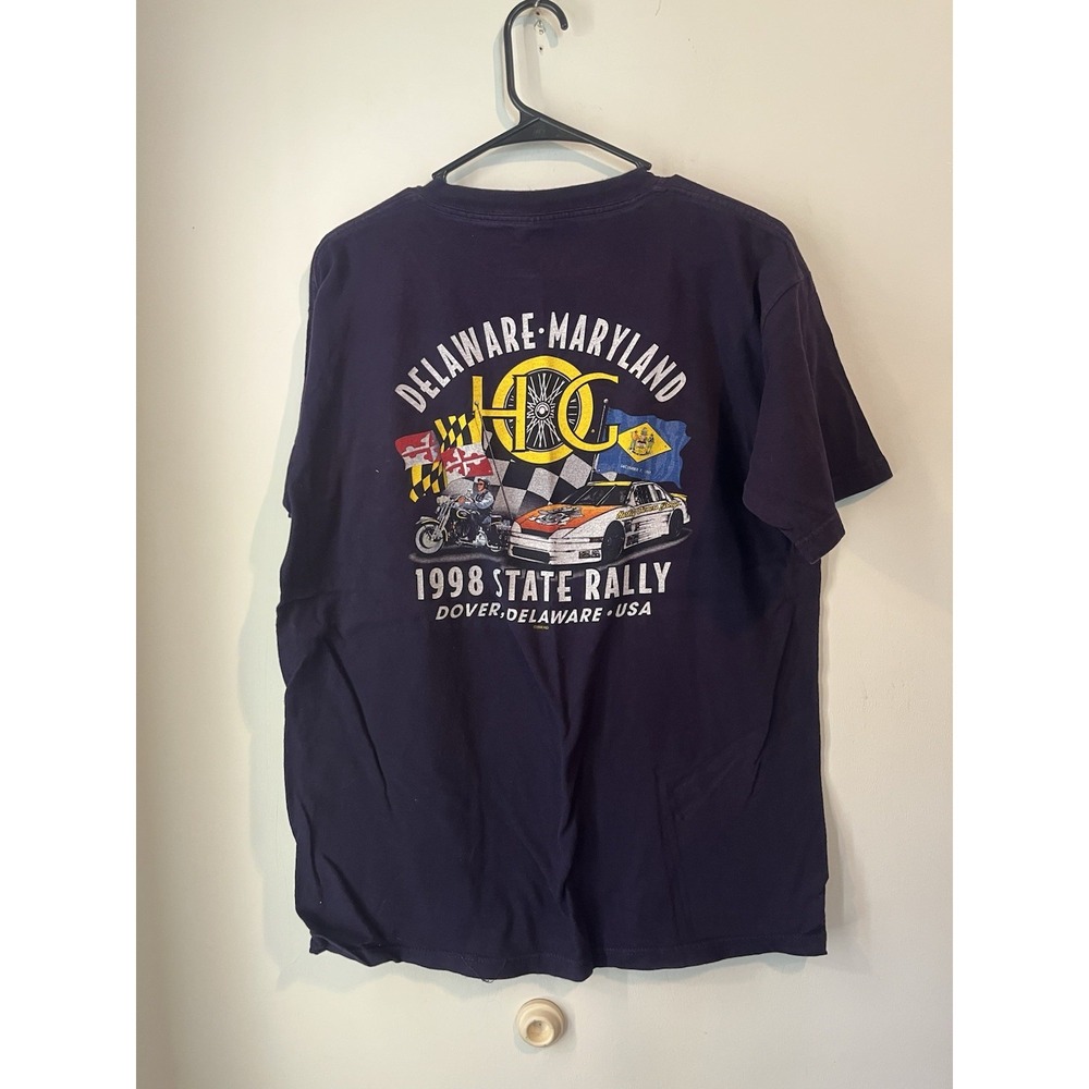 Vintage Harley Davidson 1998 HOG State‎ Rally T Shirt Size Large Short Sleeve